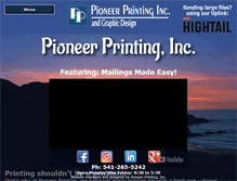 Tablet Screenshot of pioneerprinting.net